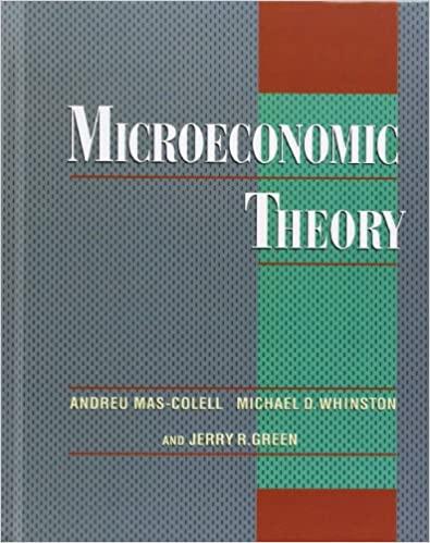 microeconomic theory 1st edition andreu mas-colell, michael d. whinston, jerry r. green 0195073401,