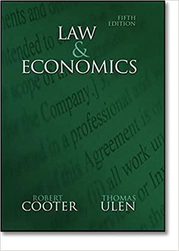 law and economics 5th edition robert d. cooter, thomas ulen 0321336348, 978-0321336347