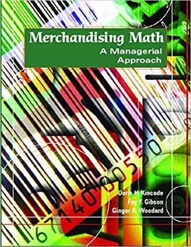 merchandising math a managerial approach 1st edition doris kincade, fay gibson, ginger woodard 0130995886,