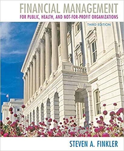 financial management for public health and not for profit organizations 3rd edition steven a. finkler