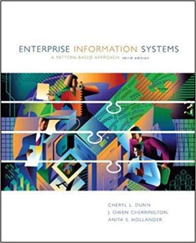 enterprise information systems a pattern based approach 3rd edition cheryl dunn, j. owen cherrington, anita