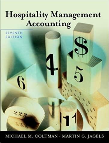 hospitality management accounting 7th edition michael m. coltman, martin g. jagels, martin jagels 0471348848,