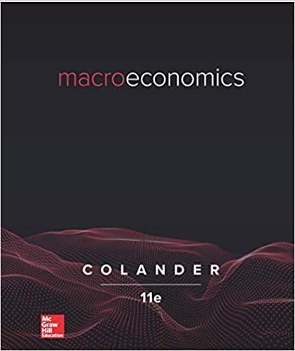 macroeconomics 11th edition david colander 126050705x, 978-1260507058