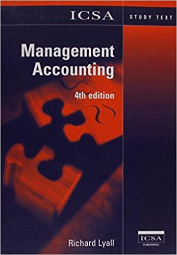 icsa study text in management accounting 4th edition richard lyall 186072308x, 978-1860723087