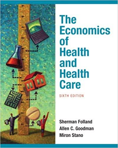 the economics of health and health care 6th edition sherman folland, allen c. goodman, miron stano