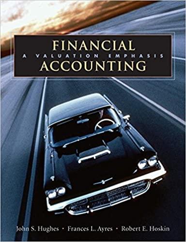 financial accounting a valuation emphasis 1st edition john s. hughes, frances l. ayres, robert e. hoskin