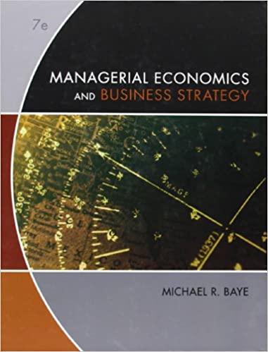 managerial economics and business strategy 7th edition michael baye 0073375969, 978-0073375960