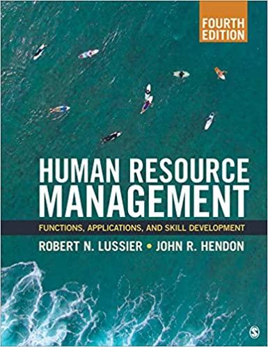 human resource management functions applications and skill development 4th edition robert n. lussier, john r.