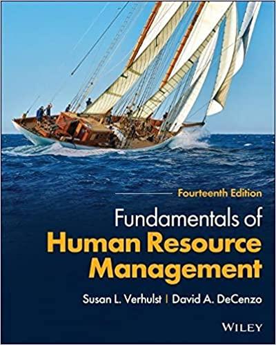 fundamentals of human resource management 14th edition susan l. verhulst, david a. decenzo 1119803748,