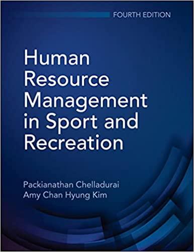 human resource management in sport and recreation 4th edition packianathan chelladurai, amy chan hyung kim