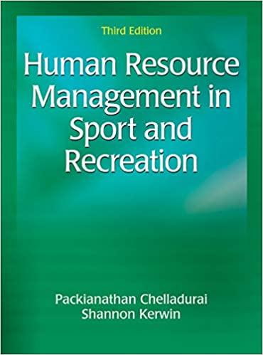 human resource management in sport and recreation 3rd edition packianathan chelladurai, shannon kerwin