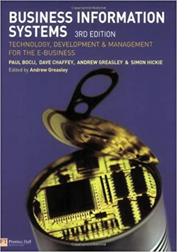 business information systems technology development and management for the e business 3rd edition paul bocij,