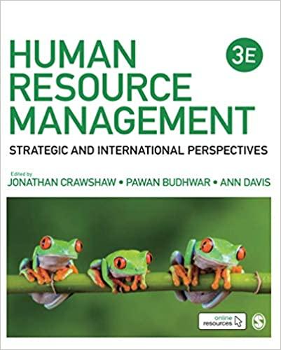 human resource management strategic and international perspectives 3rd edition jonathan crawshaw, pawan