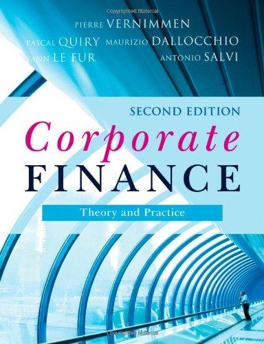 corporate finance theory and practice 2nd edition pierre vernimmen, pascal quiry 0470721928, 978-0470721926