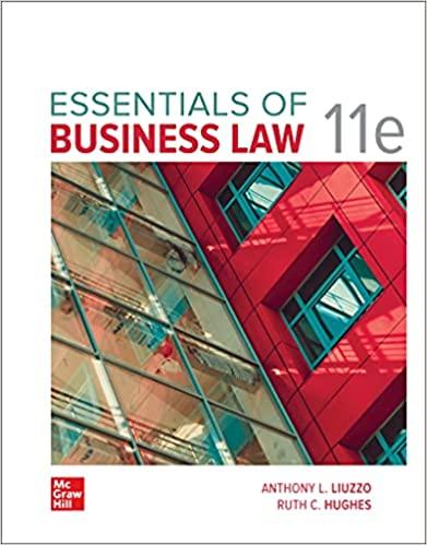 essentials of business law 11th edition anthony liuzzo, ruth calhoun hughes 1260734544, 978-1260734546