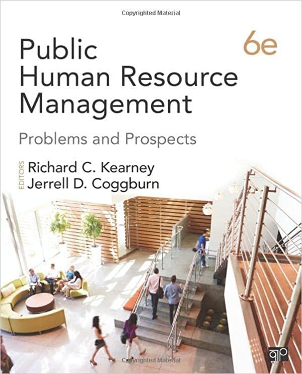 public human resource management problems and prospects 6th edition richard c. kearney, jerrell d. coggburn