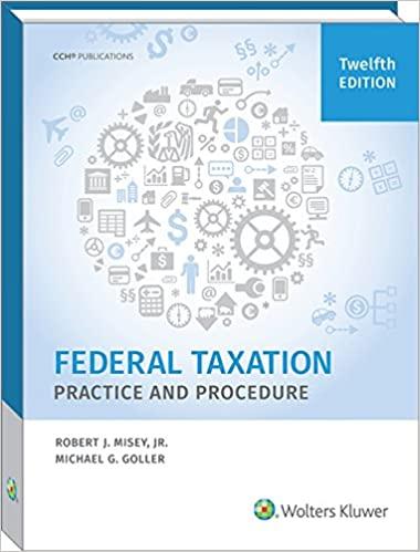 federal taxation practice and procedure 12th edition robert j. misey 0808041010, 978-0808041016