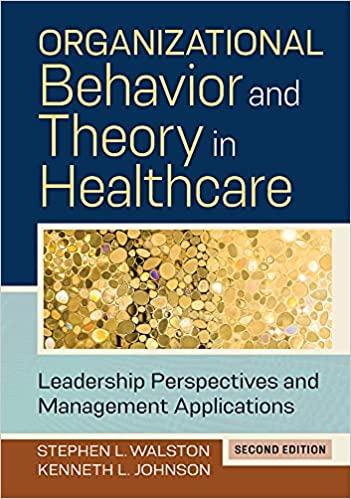 organizational behavior and theory in healthcare leadership perspectives and management applications 2nd