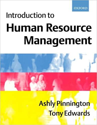 introduction to human resource management 1st edition ashly pinnington, tony edwards 9780198775430