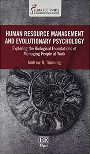 human resource management and evolutionary psychology 1st edition andrew r. timming 1788977904, 978-1788977906