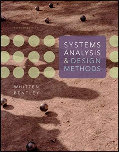 systems analysis and design methods 7th edition jeffrey whitten, lonnie bentley 0619216433, 9780619216436
