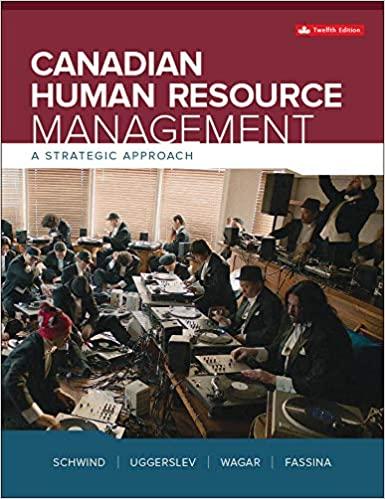 canadian human resource management 12th edition hermann schwind, krista uggerslev, terry wagar, neil fassina