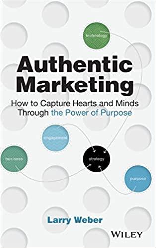 authentic marketing how to capture hearts and minds through the power of purpose 1st edition larry weber