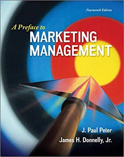 a preface to marketing management 14th edition j. paul peter, james donnelly 9780077861063