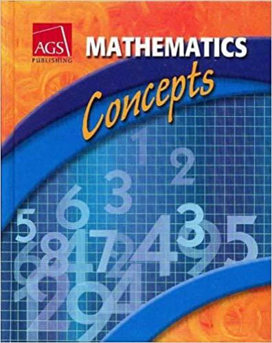 mathematics concepts 1st edition ags secondary 0785437819, 978-0785437819