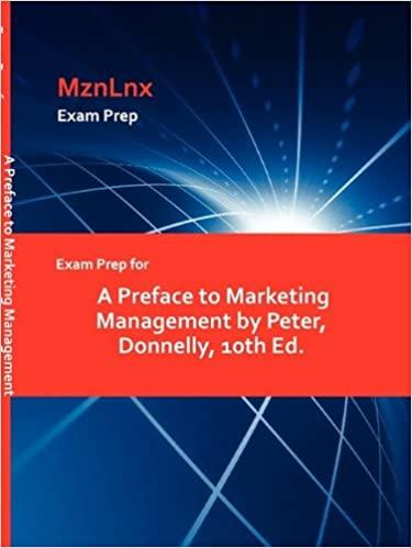 a preface to marketing management 10th edition donnelly peter, mznlnx 1428871020, 978-1428871021