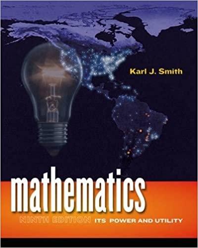 mathematics its power and utility 9th edition karl j. smith 0495389137, 978-0495389132