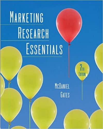 marketing research essentials 7th edition carl mcdaniel jr, roger gates 0470169702, 978-0470169704