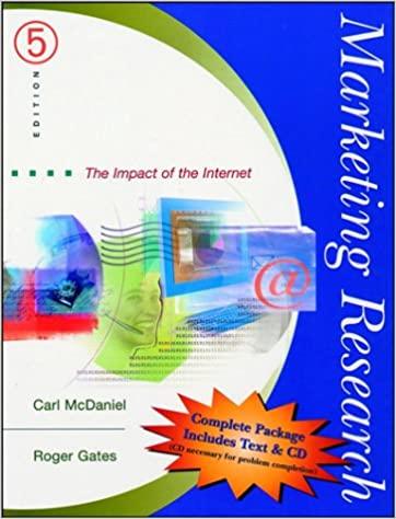marketing research the impact of the internet 5th edition carl mcdaniel jr, roger gates 047000357x,