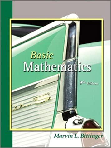 basic mathematics 9th edition marvin l. bittinger 0201721473, 978-0201721478