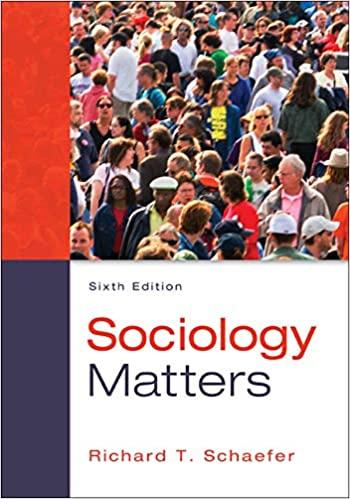 sociology matters 6th edition richard t. schaefer 0078026954, 978-0078026959