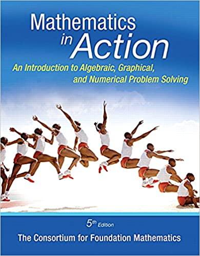 mathematics in action an introduction to algebraic graphical and numerical problem solving 5th edition
