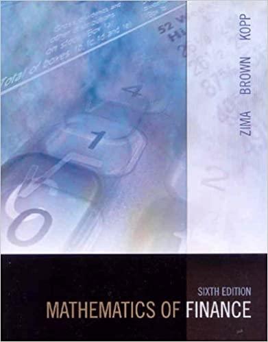 mathematics of finance 6th edition petr zima robert, robert l. brown, steve kopp, p. ekkehard kopp, petr zima