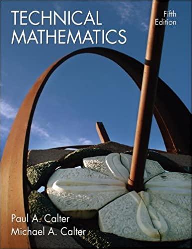 technical mathematics 5th edition paul a. calter, michael a. calter 0471695939, 978-0471695936