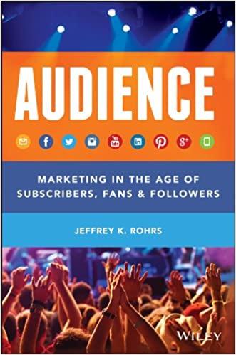 audience marketing in the age of subscribers, fans and followers 1st edition jeffrey k. rohrs 1118732731,