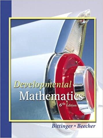 developmental mathematics 6th edition marvin l. bittinger, judith a. beecher 0321143183, 978-0321143181