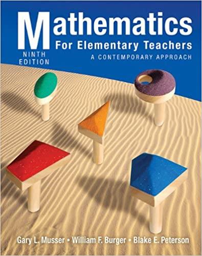 mathematics for elementary teachers a contemporary approach 9th edition gary l. musser, blake e. peterson,