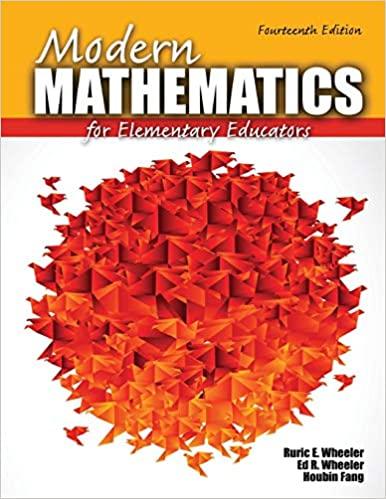 modern mathematics for elementary educators 14th edition ruric e wheeler, ed r wheeler, houbin lewis fang