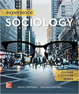 experience sociology 3rd edition david croteau, william hoynes 1259921662, 978-1259405235