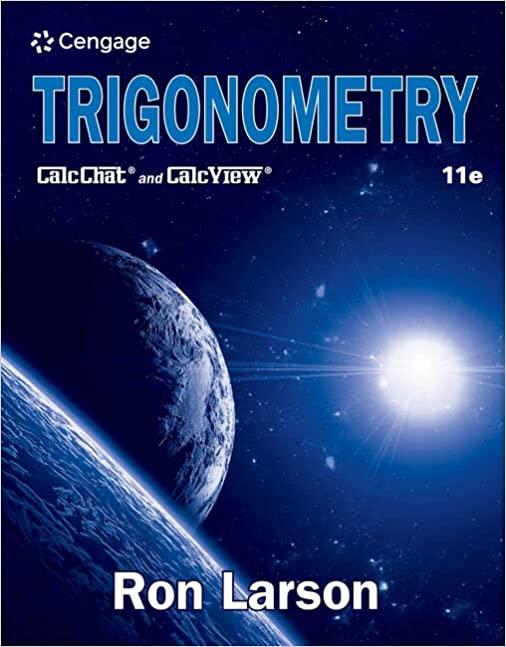 trigonometry 11th edition ron larson 0357455215, 978-0357455210