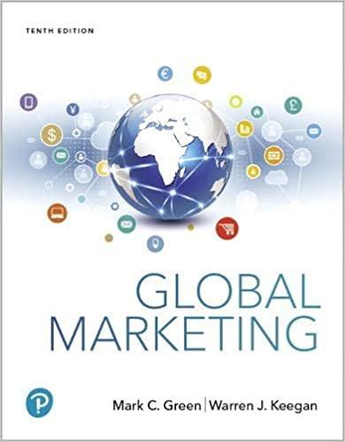 global marketing 10th edition green, mark c. 013489975x, 978-0134899756