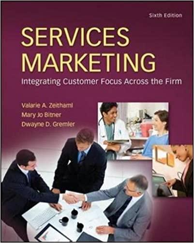 services marketing 6th edition valerie zeithaml, mary jo bitner, dwayne gremler 9780078112058