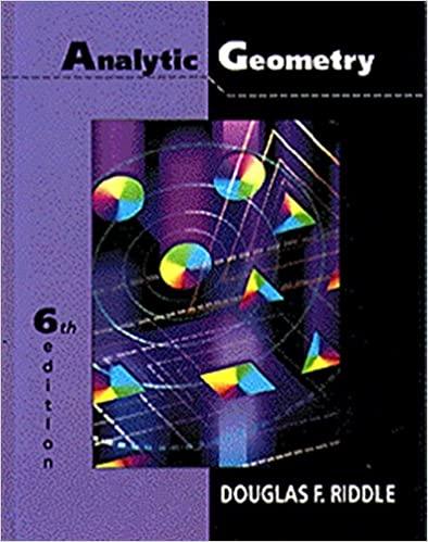 analytic geometry 6th edition douglas f. riddle 0534948545, 9780534948542
