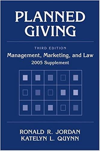 planned giving management marketing and law 3rd edition ronald r. jordan, katelyn l. quynn 0471679798,