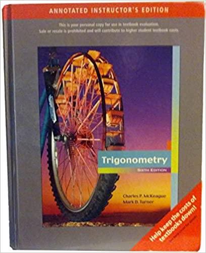 trigonometry 6th edition charles p. mckeague, mark d. turner 0495382604, 978-0495382607