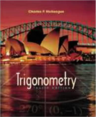 trigonometry 4th edition charles p. mckeague 0030247837, 978-0030247835